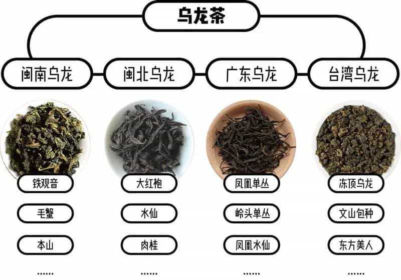 乌龙茶红茶绿茶的区别
