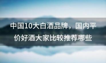 中国10大白酒品牌 国内平价好酒大家比较推荐哪些